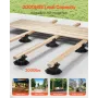 VEVOR Deck Blocks 12 PCS, 2000lbs / 907.18kg Load Capacity Deck Support Plastic Pedestal Paver, Raising 2.36 - 5.31 inch / 60 - 