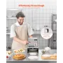 Electric Pizza Dough Press Machine, 6 inch Pizza Pastry Press Plate, Stainless Steel Bread Presser, Adjustable Thickness Commerc