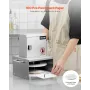 Electric Pizza Dough Press Machine, 6 inch Pizza Pastry Press Plate, Stainless Steel Bread Presser, Adjustable Thickness Commerc