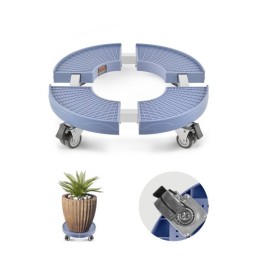 Round Trash Can Dolly with Wheels 15-22.8 in Adjustable Plastic Bin Dolly