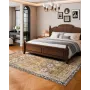 Area Rug, 8 x 10 ft Large Washable Rug, Non-Slip and Tear-Resistant Soft Carpet, Pet & Child Friendly Vintage Area Rugs, Indoor 