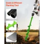 Auger Drill Bit for Planting, 80 x 790 mm Spiral Drill Bit, Compatible with 20mm ID Drive Drills, Heavy Duty Bulb Planter Tool, 