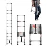 Telescoping Ladder Stainless Steel Extension Step 12.5ft Portable Ladders