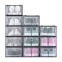 VEVOR Shoe Storage Boxes, 12 Pack Stackable Shoe Boxes Storage Organizers, Fit up to US Size 11, Plastic Modular Space Saving Sn