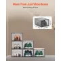 VEVOR Shoe Storage Boxes, 6 Pack Clear Stackable Shoe Boxes Storage Organizers with Magnetic Door, Fit up to US Size 13, Plastic