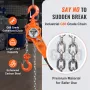 Manual Lever Chain Hoist, 3/4 Ton 748 kg Capacity 1.5m Come Along, G80 Galvanized Carbon Steel with Weston Double-Pawl Brake, Au