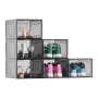 VEVOR Shoe Storage Boxes, 6 Pack Clear Stackable Shoe Boxes Storage Organizers with Magnetic Door, Fit up to US Size 13, Plastic