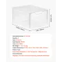 Shoe Storage Boxes, 6 Pack Clear Stackable Shoe Boxes Storage Organizers with Magnetic Door, Fit up to US Size 13, Plastic Sneak