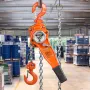 Manual Lever Chain Hoist, 3/4 Ton 748 kg Capacity 1.5m Come Along, G80 Galvanized Carbon Steel with Weston Double-Pawl Brake, Au
