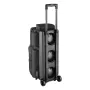 Bowling Ball Bag, 3 Ball Double Roller Bowling Bag med hjul