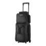 Bowling Ball Bag, 3 Ball Double Roller Bowling Bag with Wheels, Featuring a Separate Compartment for Shoes (Up To US Size 16) & 