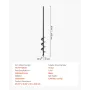 VEVOR Auger Drill Bit for Planting, 40 x 420 mm Spiral Drill Bit, for 3/8" Hex Drive Drills, Heavy Duty Bulb Planter Tool, Hole 