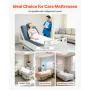 Hospital Bed Mattress, 159 kg Load Capacity, Long Term Care Pressure Redistribution Medical-Grade Foam Mattress, Waterproof for 