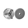 8 in 3-Jaw Self-Centering Lathe Chuck 2 1/4 in-8 Threaded Backing Plate