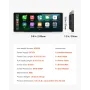 Wireless Car Stereo, 254 mm HD Portable Radio Touch Screen Compatible with Apple CarPlay and Android Auto, CarPlay Screen for Ca