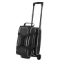 Bowling Ball Bag, 2 Ball Double Roller Bowling Bag with Wheels, Featuring a Separate Compartment for Shoes (Up To US Size 16) & 