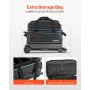 VEVOR Bowling Ball Bag, 2 Ball Double Roller Bowling Bag with Wheels, Featuring a Separate Compartment for Shoes (Up To US Size 
