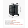 Bowling Ball Bag, 2 Ball Double Roller Bowling Bag with Wheels, Featuring a Separate Compartment for Shoes (Up To US Size 16) & 