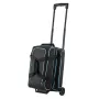 Bowling Ball Bag, 2 Ball Double Roller Bowling Bag with Wheels, Featuring a Separate Compartment for Shoes (Up To US Size 16) & 