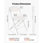 6 Pack Folding Chairs, Foldable Plastic Chairs with Heavy Duty Metal Frame, Portable Folding Card Table Chairs, Stackable Indoor
