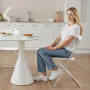 6 Pack Folding Chairs, Foldable Plastic Chairs with Heavy Duty Metal Frame, Portable Folding Card Table Chairs, Stackable Indoor