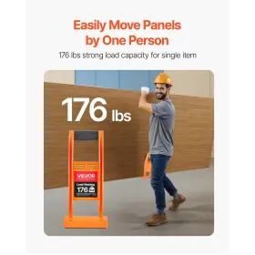 VEVOR Gipsvægsbærer, 2-pakke krydsfinerbærerhåndtag, ABS-plastpanelbærerværktøj med 79,8 kg lastbærende, løft og transport