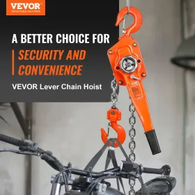 Manual Lever Chain Hoist, 3 Ton 6600 lbs Capacity 20 FT Come Along, G80 Galvanized Carbon Steel with Weston Double-Pawl Brake,