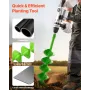 Auger Drill Bit for Planting, 120 x 790 mm Spiral Drill Bit, Compatible with 20mm ID Drive Drills, Heavy Duty Bulb Planter Tool,