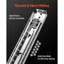 1 Pair Full Extension Drawer Slides 16 18 20 24 30 35 37.4 59 24 32 36 40 48 60 in, 500 lbs Load Capacity Locking Drawer Slides,