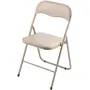 VEVOR 4 Pack Folding Chairs, Foldable Leather Chairs with Heavy Duty Metal Frame & Padded Cushion, Portable Folding Card Table C