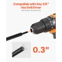 Auger Drill Bit for Planting, 80 x 600 mm Spiral Drill Bit, for 3/8" Hex Drive Drills, Heavy Duty Bulb Planter Tool, Hole Drilli