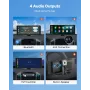 Wireless Car Stereo, 254 mm HD Portable Radio Touch Screen with Apple CarPlay and Android Auto, CarPlay Screen with Front & Back