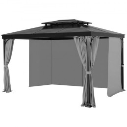 Gazebo Privacy Curtain 10' x 10' x 6.7' Waterproof Gazebo Curtains Gray