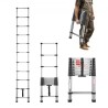 Telescoping Ladder Stainless Steel Extension Step 10.5ft Portable Ladders