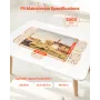 VEVOR 2000 Piece Rotating Puzzle Board with 5 Drawers and Cover, 102x74cm Portable Wooden Table, Jigsaw Puzzle Accessories for A