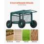 VEVOR Rolling Garden Cart with Seat, Metal Rolling Garden Work Seat with Wheels, Supports up to 181 kg, Heavy Duty Gardening Car
