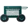 VEVOR Rolling Garden Cart with Seat, Metal Rolling Garden Work Seat with Wheels, Supports up to 181 kg, Heavy Duty Gardening Car