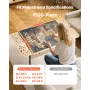 VEVOR 1500 Piece Puzzle Table with Legs, 4 Drawers and Cover, 86x63cm Portable Wooden Board with Wheels, Jigsaw Puzzle Accessori