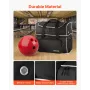 VEVOR Bowling Ball Bag, 2 Ball Four Roller Bowling Bag with Wheels, Featuring a Separate Compartment for Shoes (Up To US Size 16