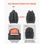 VEVOR Rolling Tool Backpack, 110 lbs Load Capacity, 72 Pockets Heavy Duty Roller Tool Bag on Wheels, Adjustable Telescoping Hand