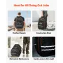 Rolling Tool Backpack, 110 lbs Load Capacity, 72 Pockets Heavy Duty Roller Tool Bag on Wheels, Adjustable Telescoping Handle & S