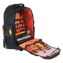 Rolling Tool Backpack, 110 lbs Load Capacity, 72 Pockets Heavy Duty Roller Tool Bag on Wheels, Adjustable Telescoping Handle & S
