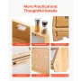 Double Layer Bread Box for Kitchen Counter, Large Capacity Bamboo Bread Storage Container, Farmhouse Wooden Breadbox for Homemad