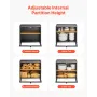 Double Layer Bread Box for Kitchen Counter, Large Capacity Bamboo Bread Storage Container, Farmhouse Wooden Breadbox for Homemad