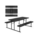 Picnic Table Foldable Steel Camping Table Chair Garden Indoor Outdoor