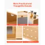 Bread Box for Kitchen Counter, Large Capacity Bamboo Bread Storage Container, Farmhouse Wooden Breadbox Organizer for Homemade B