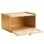 Bread Box for Kitchen Counter, Large Capacity Bamboo Bread Storage Container, Farmhouse Wooden Breadbox Organizer for Homemade B