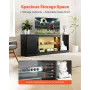 TV Stand for TVs up to 1651 mm, Modern Entertainment Center with Light Strip, Wooden TV Cabinet Storage with Glass Shelf and Adj