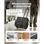 rullende værktøjstaske, 110 lbs belastningskapacitet, 25 lommer