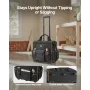 Rolling Tool Bag, 110 lbs Load Capacity, 25 Pockets Heavy Duty Roller Tool Bag with Adjustable Telescoping Handle & Stable Base,